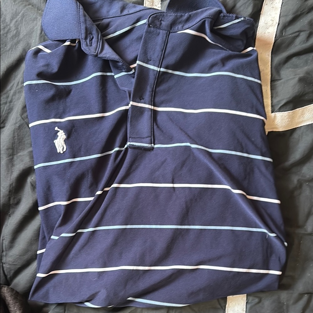 Polo by Ralph Lauren Navy Blue Striped Shirt